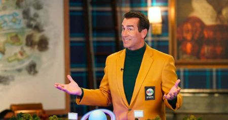 Rob Riggle caught on the camera while acting in a show.
